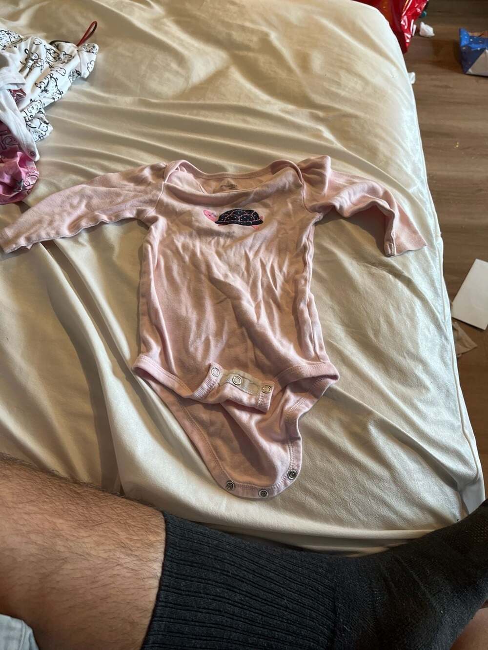 Simple Joys by Carter's Pink Long Sleeve Turtle Bodysuit, Size 12M